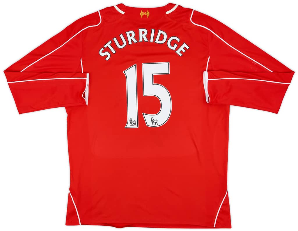 2014-15 Liverpool Home L/S Shirt Sturridge #15 - 6/10 - (XL)