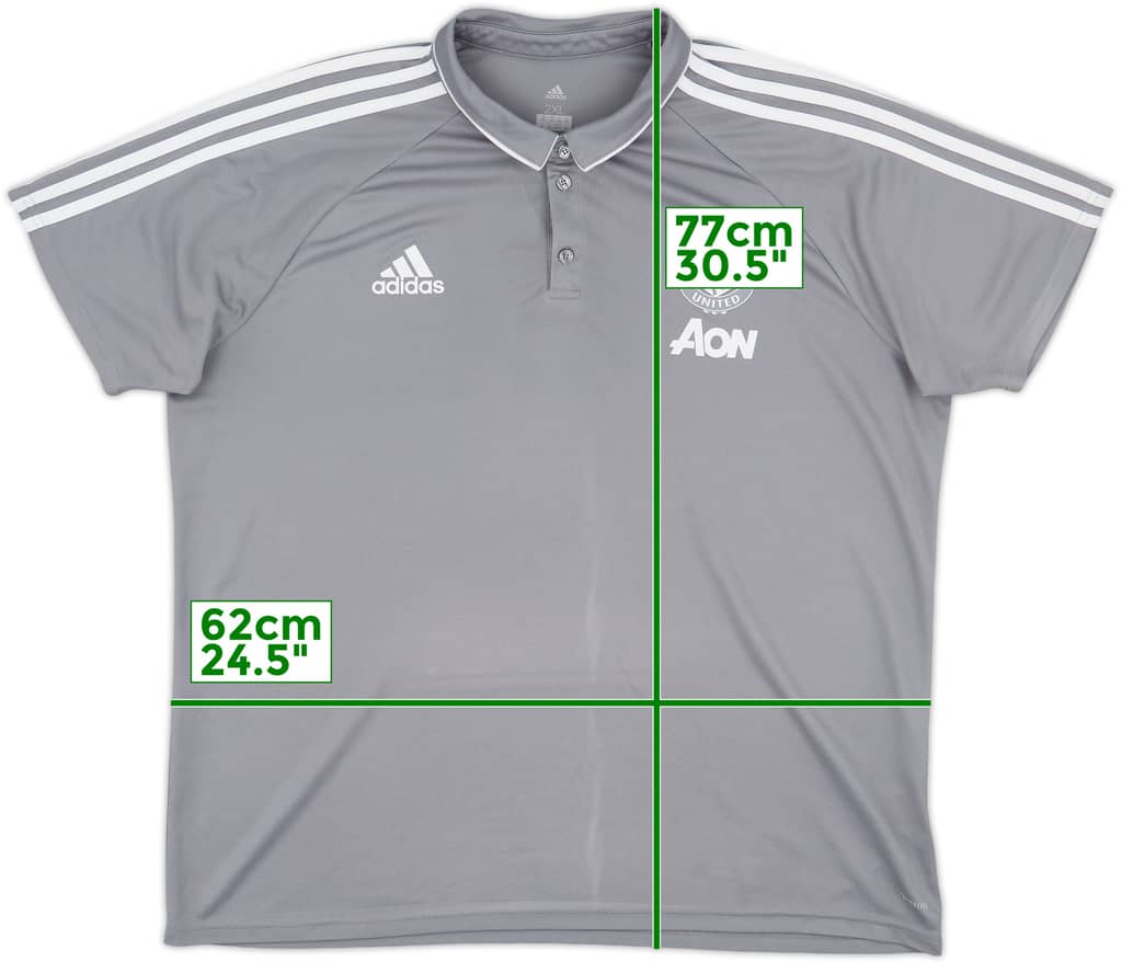 2017-18 Manchester United adidas Polo Shirt - 9/10 - (XXL)