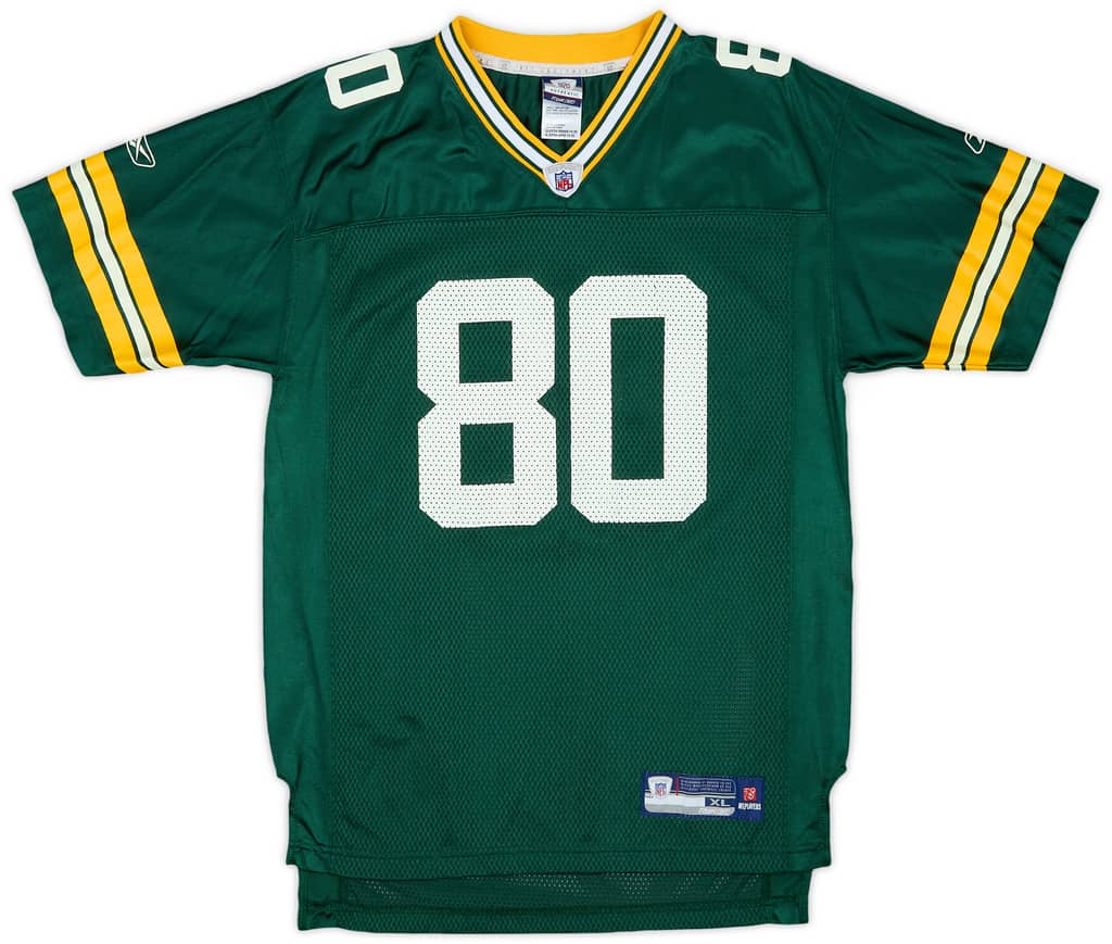 2007 Green Bay Packers Driver #80 Reebok On Field Home Jersey - 8/10 - (XL.Boys)