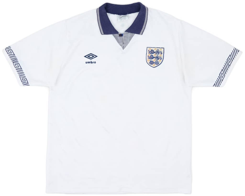 1990-92 England Home Shirt - 6/10 - (M)