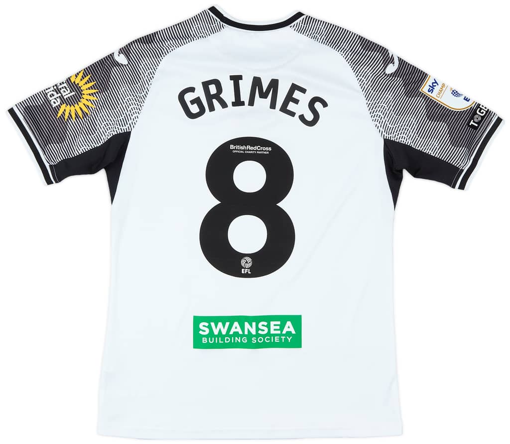 2023-24 Swansea Match Issue Home Shirt Grimes #8
