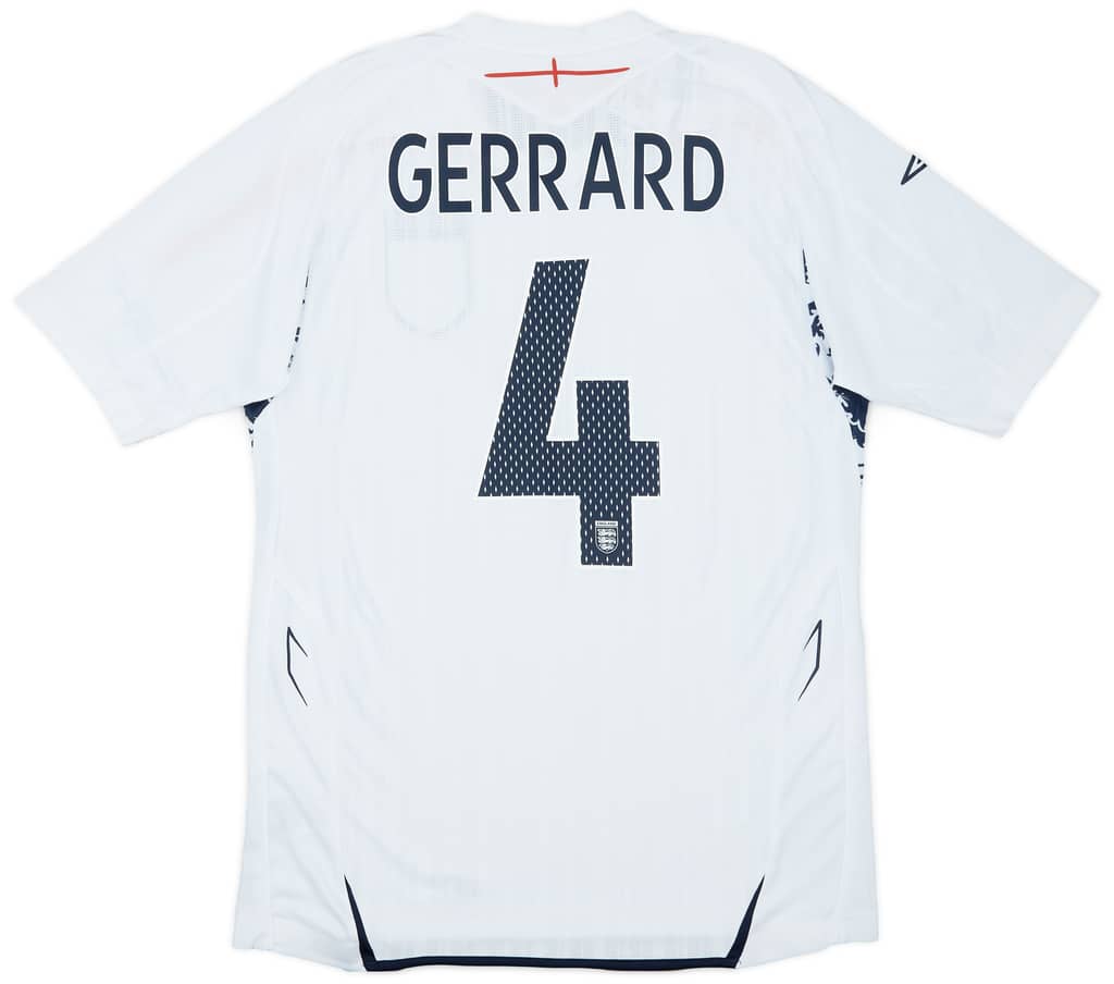 2007-09 England Home Shirt Gerrard #4 (M)