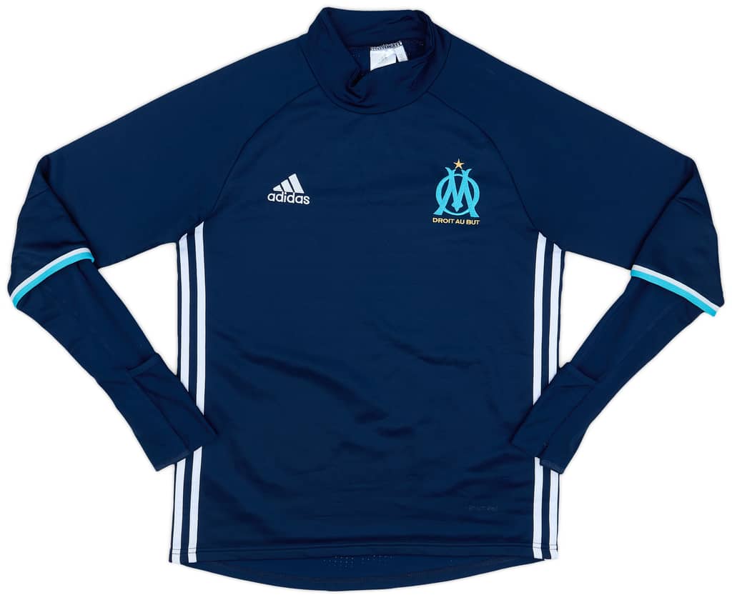 2016-17 Olympique Marseille adidas Sweat Top - 8/10 - (S)