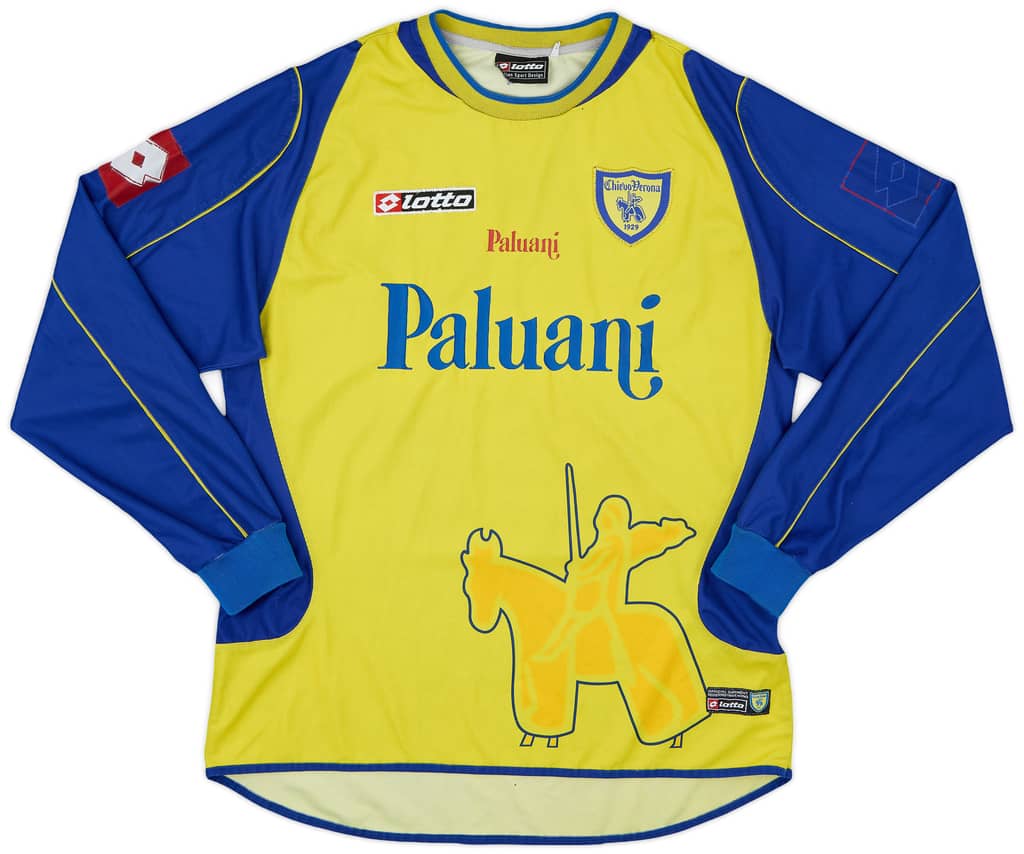 2004-05 Chievo Verona Home L/S Shirt - 6/10 - (L)