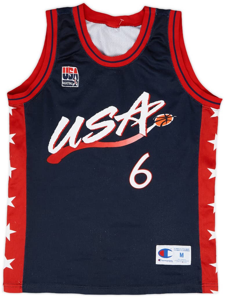 1996-99 USA Hardaway #6 Champion Away Jersey - 7/10 - (M)