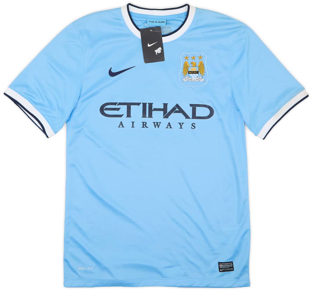 2013-14 Manchester City Home Shirt Kompany #4 (S)