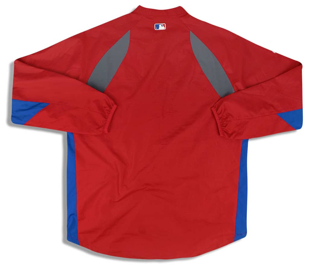 2010 Philadelphia Phillies Authentic Majestic Cool Base 1/4 Zip Shell Jacket M