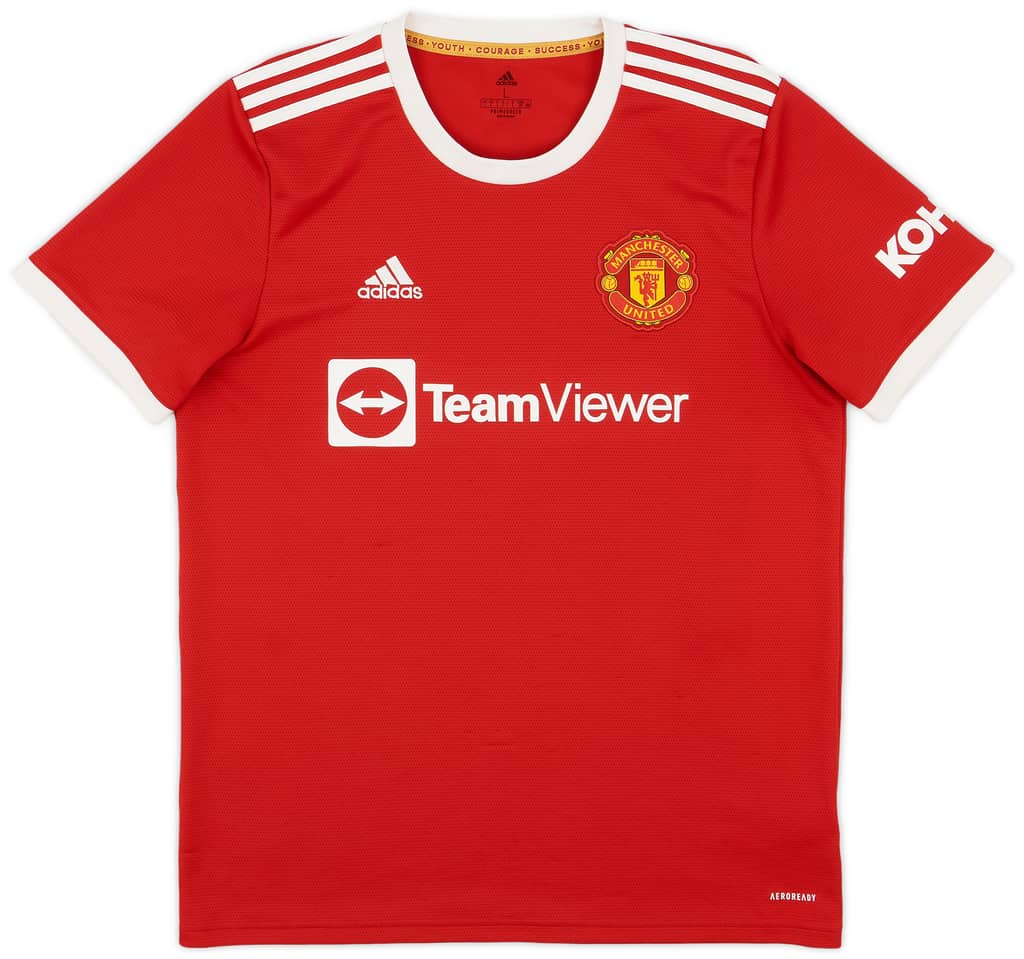2021-22 Manchester United Home Shirt Varane #19 - 8/10 - (L)