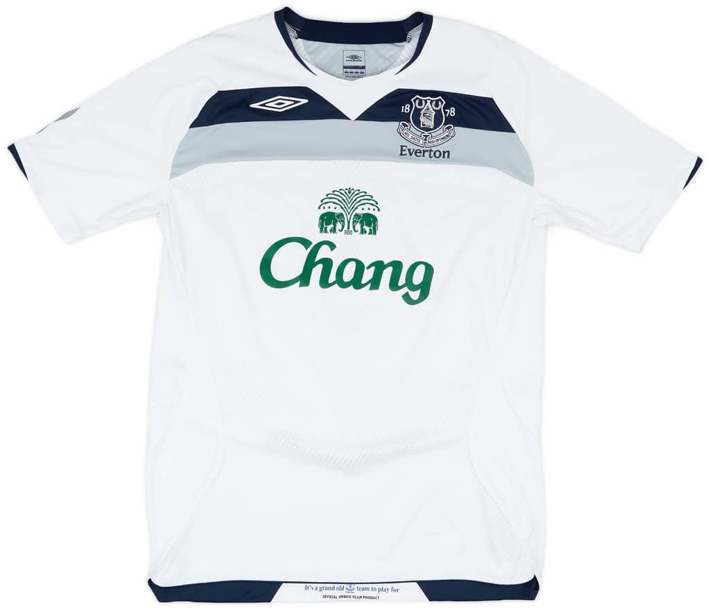 2008-09 Everton Away Shirt Baines #3