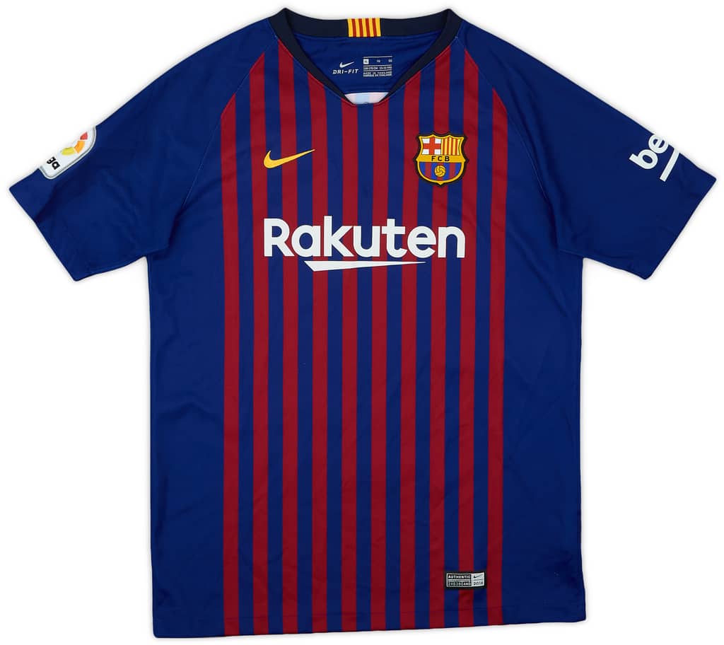 2018-19 Barcelona Home Shirt - 9/10 - (XL.Boys)