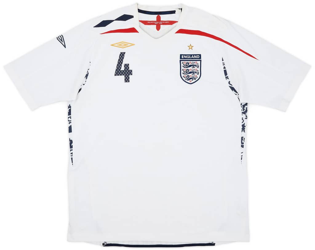 2007-09 England Home Shirt Gerrard #4
