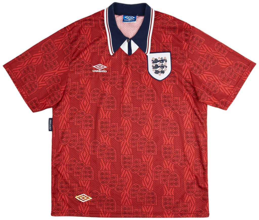 1993-95 England Away Shirt - 8/10 - (XL)