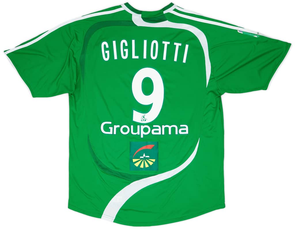 2007-08 Saint Etienne Home Shirt Gigliotti #9 - 6/10 - (XL)