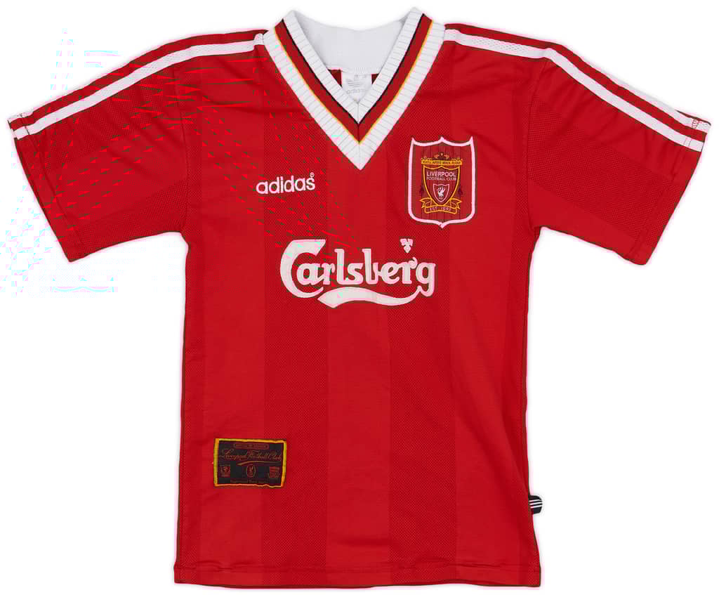 1995-96 Liverpool Home Shirt - 7/10 - (M.Boys)