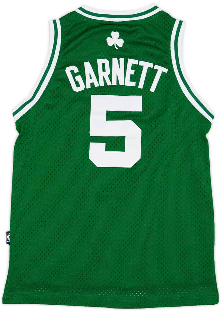 2007-10 Boston Celtics Garnett #5 adidas Swingman Away Jersey - 8/10 - (M.Boys)