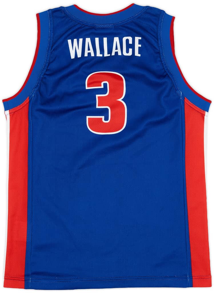 2001-06 Detroit Pistons Wallace #3 Champion Away Jersey - 9/10 - (L.Boys)