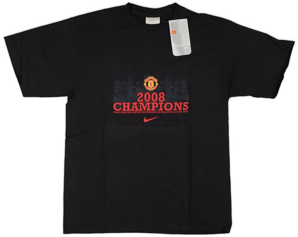 2007-08 Manchester United Nike 'Champions' Cotton Tee (XL.Boys)