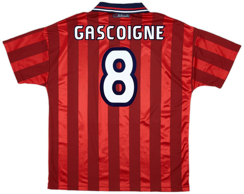 1997-99 England Away Shirt Gascoigne #8 (XL)