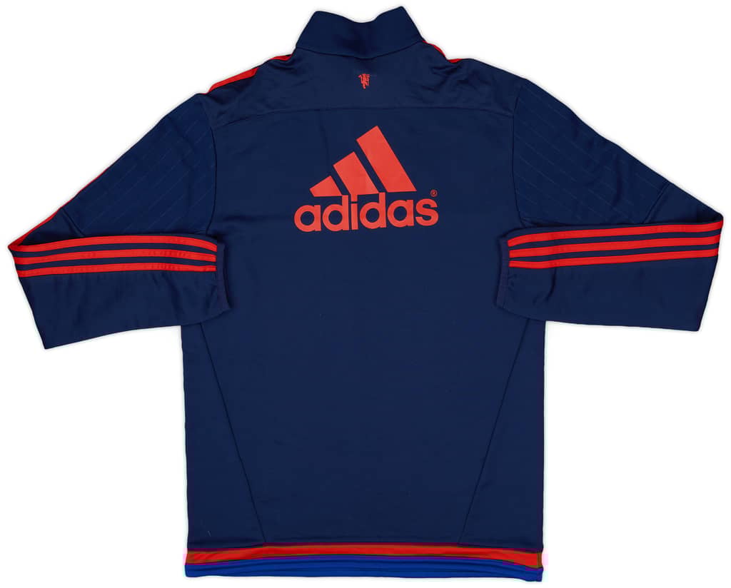 2015-16 Manchester United adidas 1/4 Zip Drill Top - 9/10 - (S)