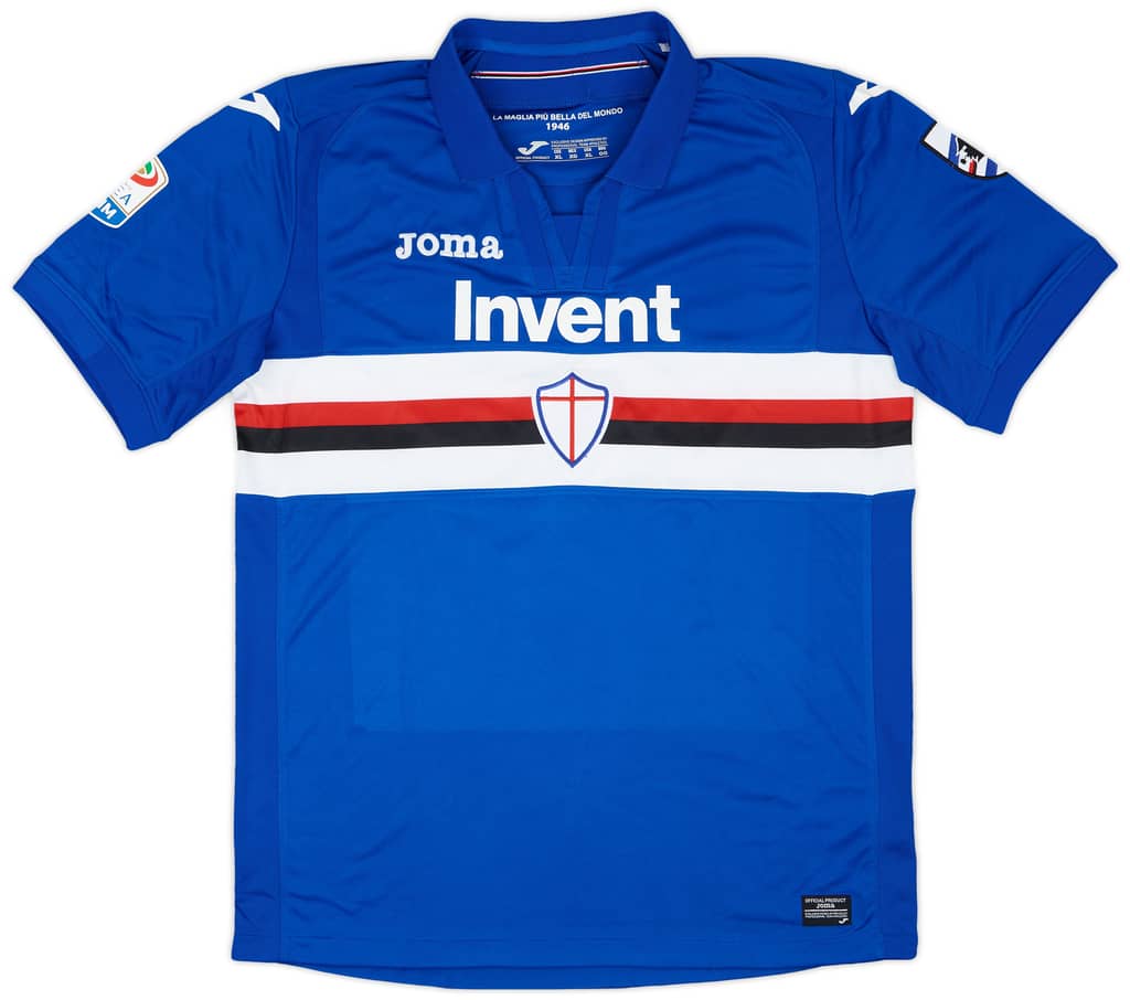 2017-18 Sampdoria Match Issue Home Shirt Regini #19