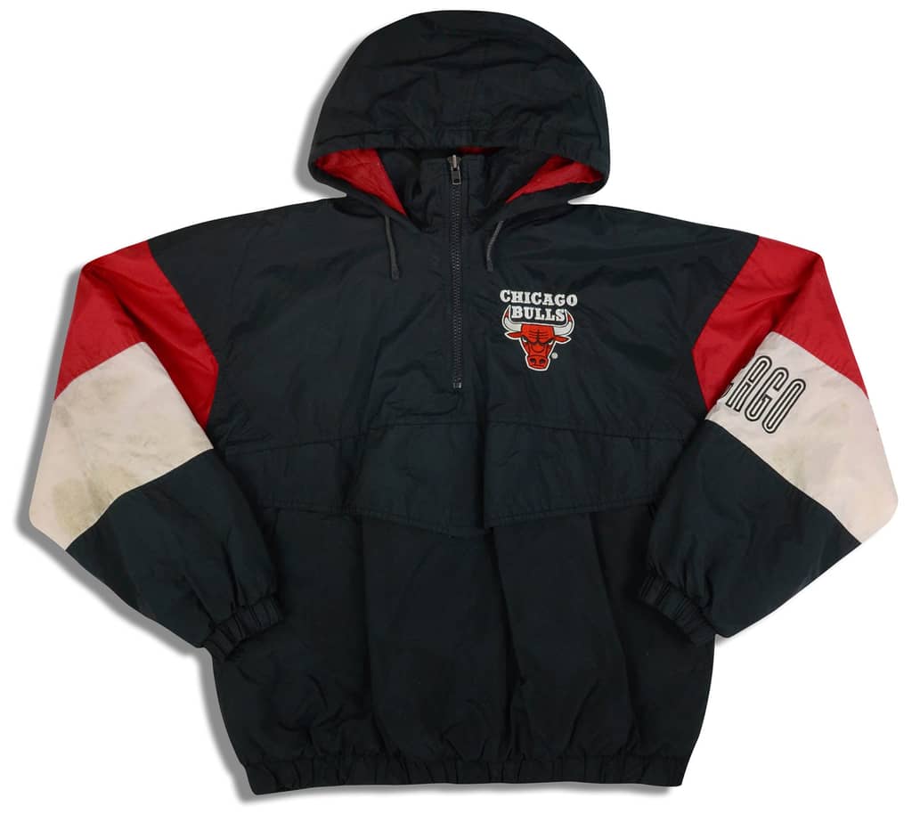 1990s Chicago Bulls Competitor Hooded Pullover Rain Coat L