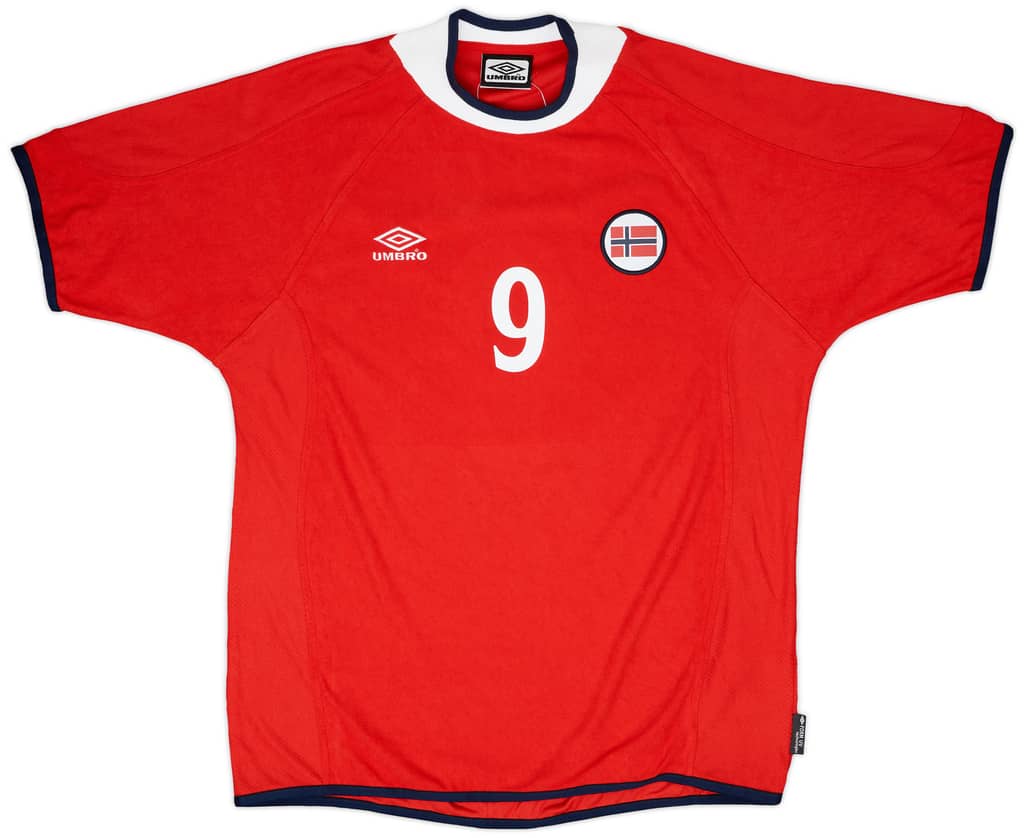 2000-02 Norway Home Shirt Flo #9 - 9/10 - (L)