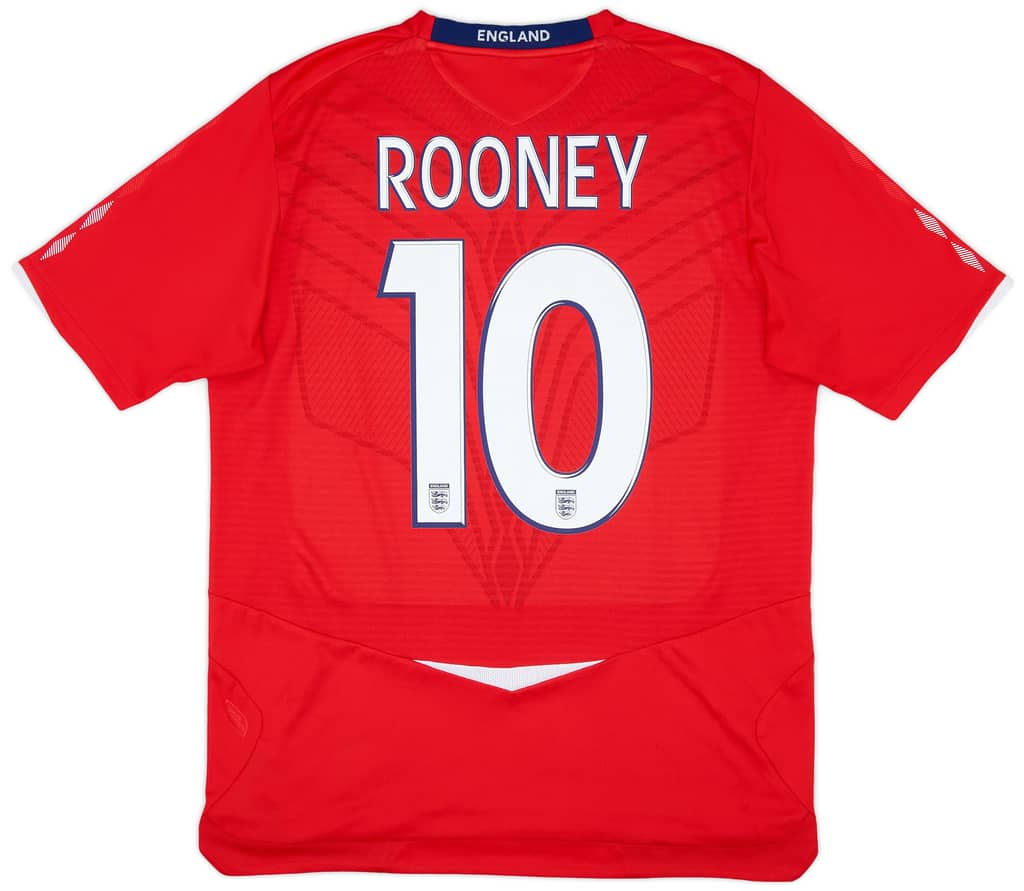 2008-10 England Away Shirt Rooney #10 - 8/10 - (L)