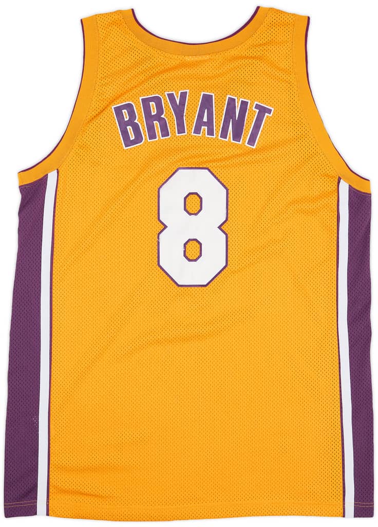1999-06 LA Lakers Bryant #8 Champion Authentic Home Jersey - 5/10 - (XL)