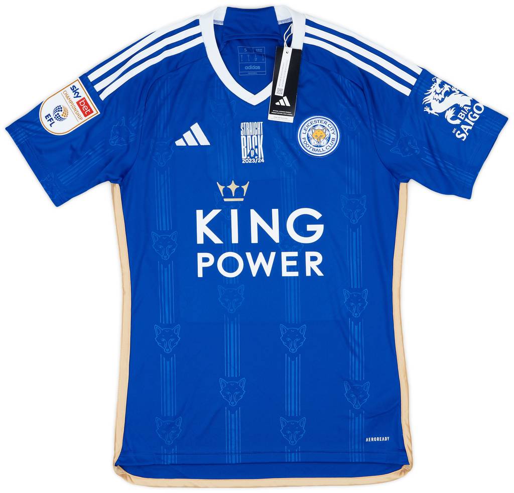 2023-24 Leicester 'Straight Back Up' Home Shirt (S)