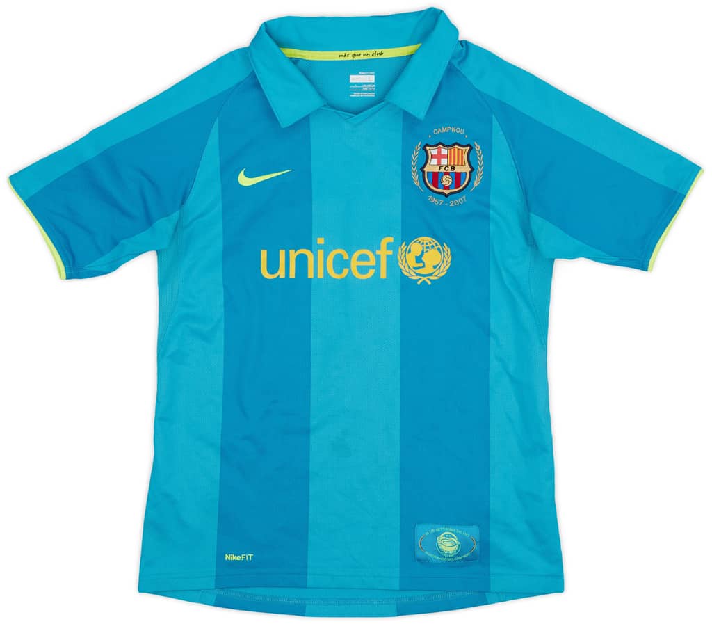 2007-09 Barcelona Away Shirt - 8/10 - (L.Boys)