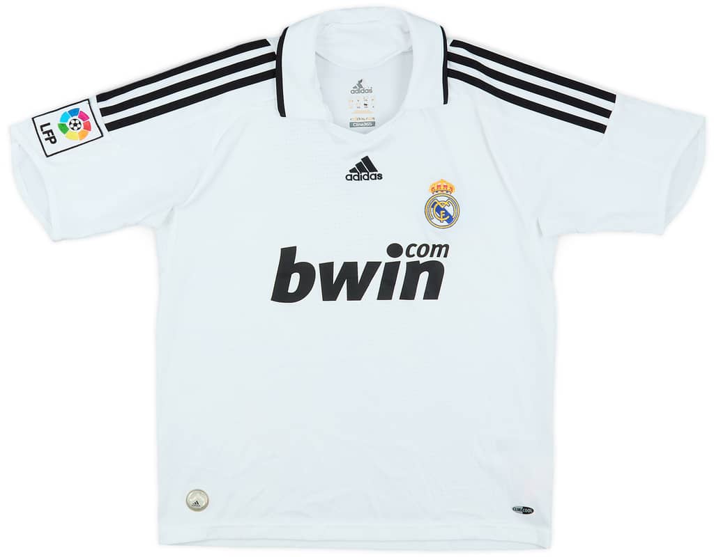2008-09 Real Madrid Home Shirt - 8/10 - (L.Boys)