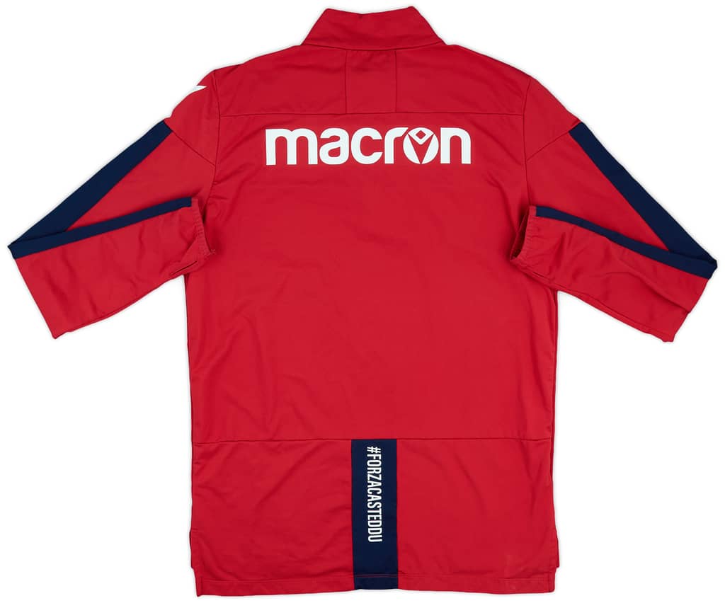 2019-20 Cagliari Macron Player Issue 1/4 Zip Drill Top #10 - 9/10 - (XL)