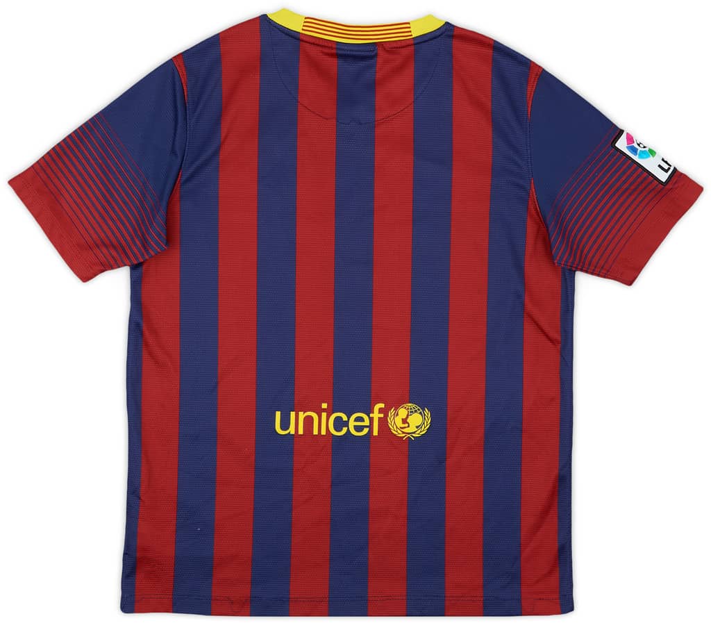 2013-14 Barcelona Home Shirt - 7/10 - (L.Boys)