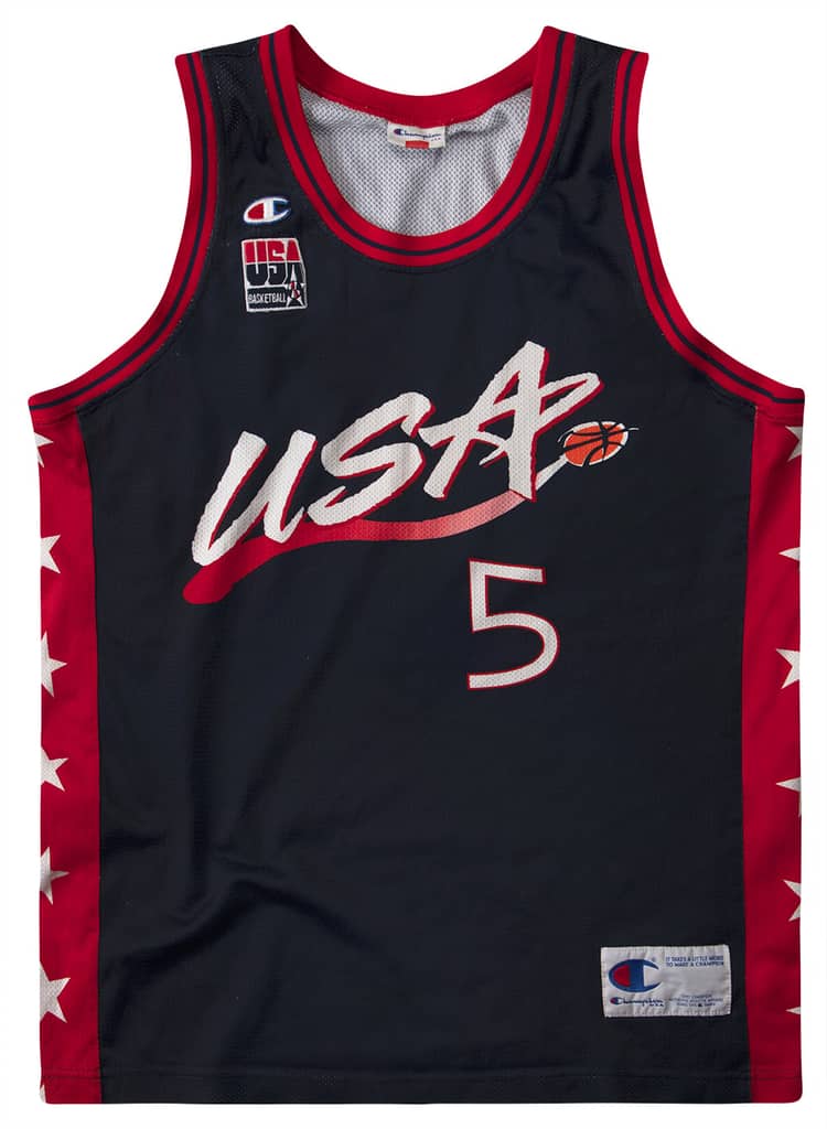 1996-99 USA Hill #5 Champion Jersey (Away) L