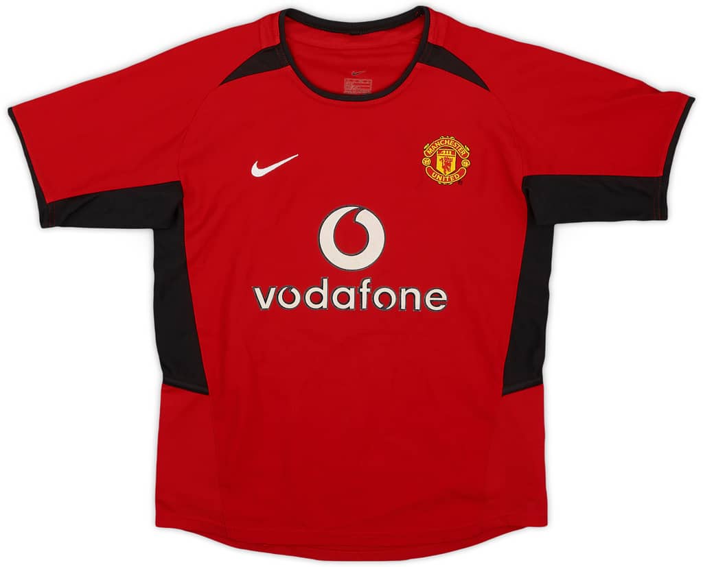 2002-04 Manchester United Home Shirt - 9/10 - (S.Boys)
