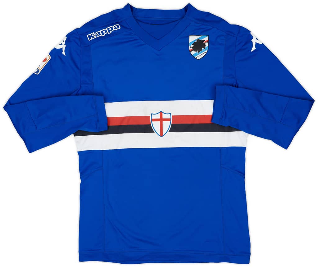 2014-15 Sampdoria Match Issue Home L/S Shirt Wszolek #77