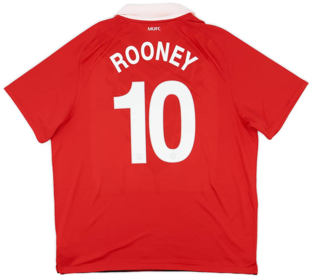 2010-11 Manchester United Home Shirt Rooney #10 - 6/10 - (XXL)