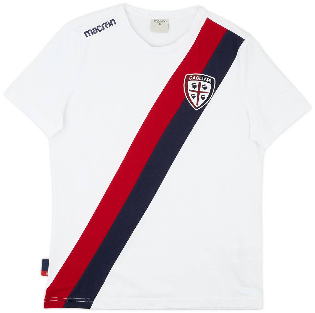 2018-19 Cagliari Macron Cotton Tee - 9/10 - (M)