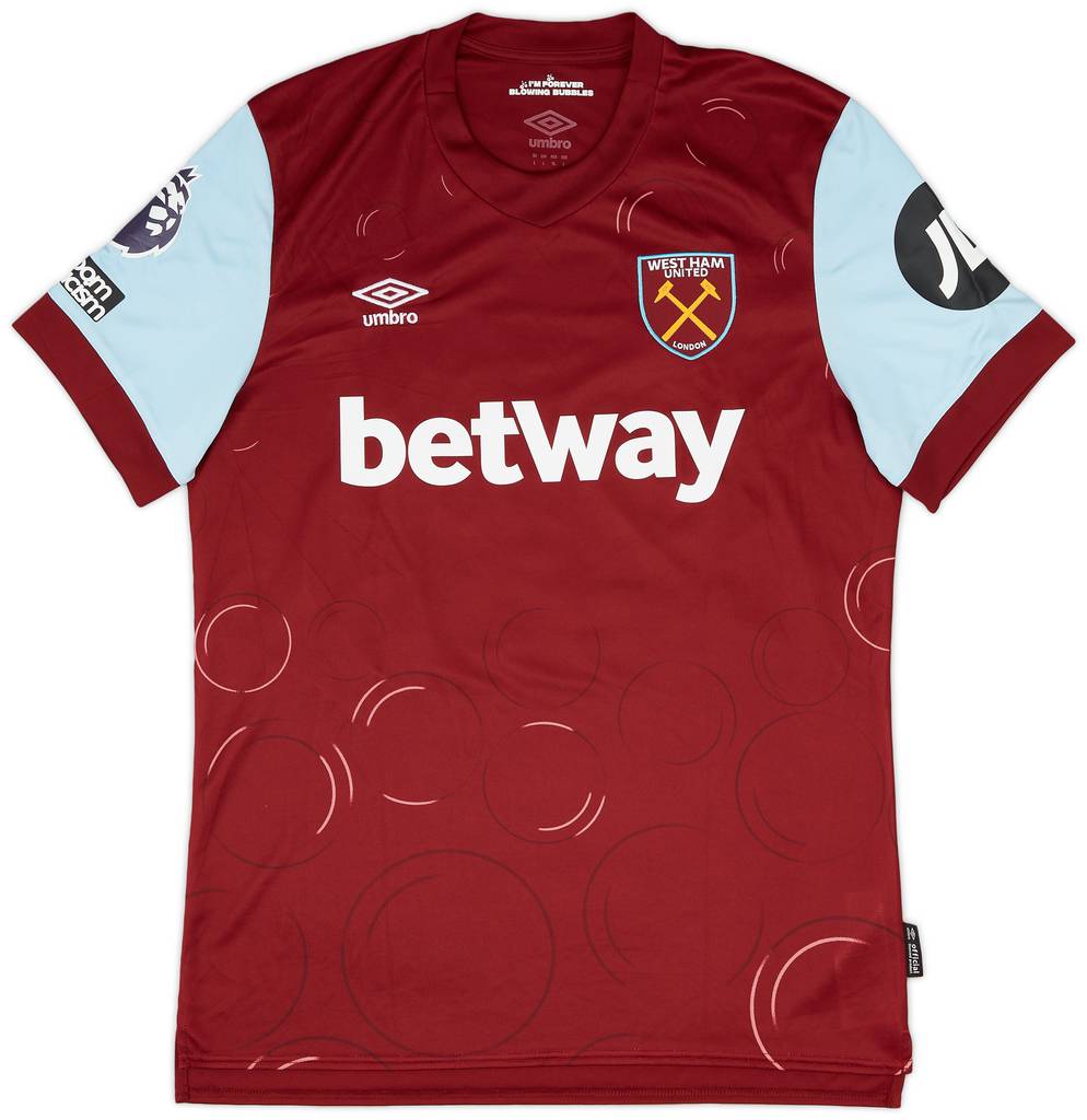 2023-24 West Ham Match Issue Home Shirt Soucek #28