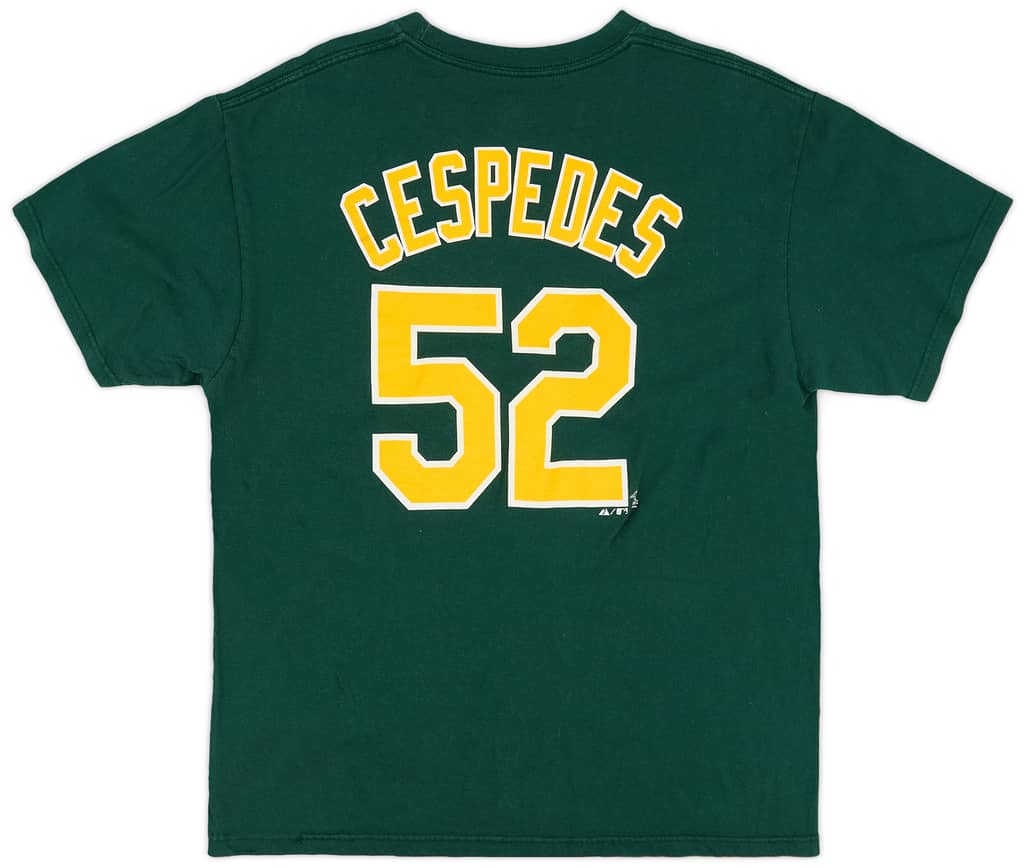 2012-14 Oakland Athletics Cespedes #52 Majestic Tee - 7/10 - (L)