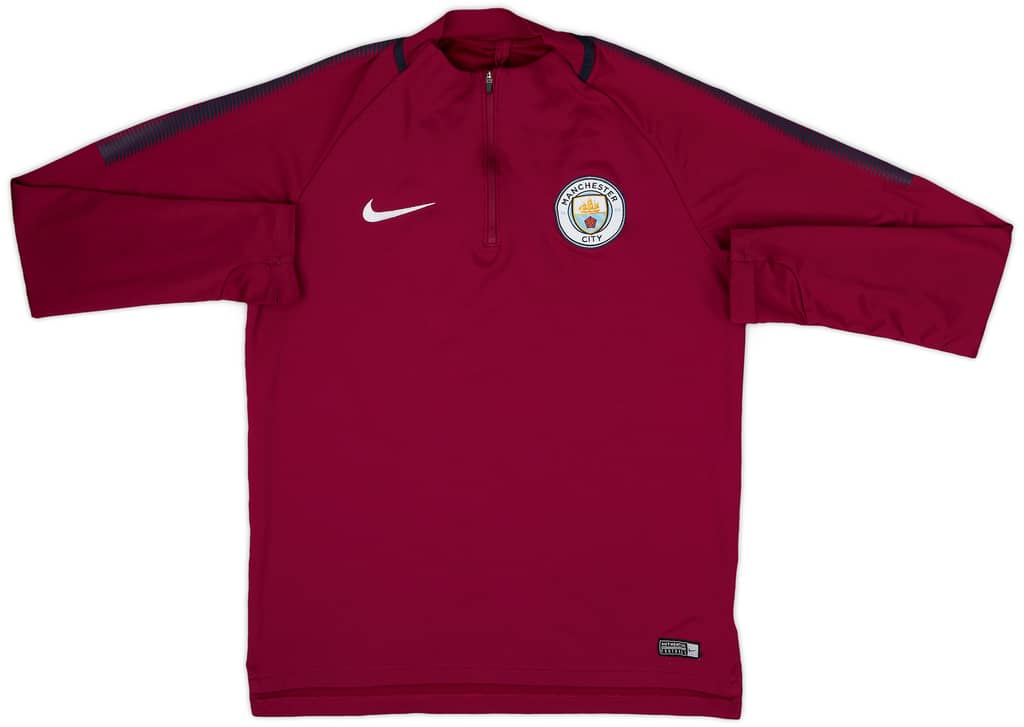 2017-18 Manchester City Nike 1/4 Zip Drill Top - 8/10 - (M)