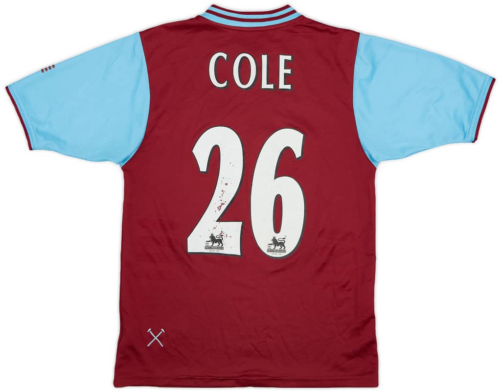 2001-03 West Ham Home Shirt Cole #26 - 6/10 - (XL.Boys)