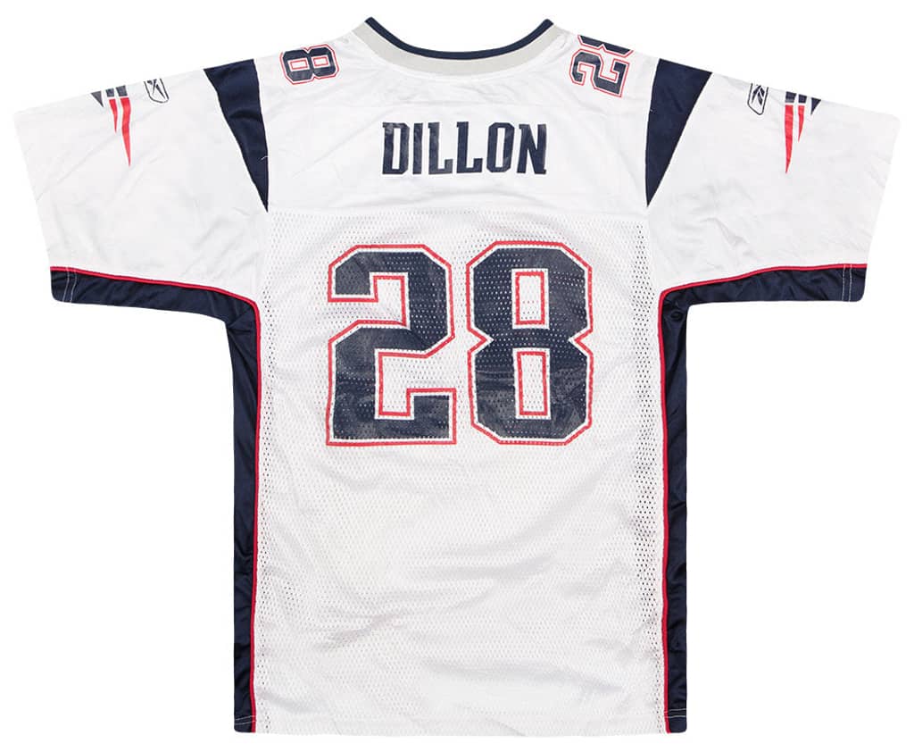 2005-06 New England Patriots Dillon #28 Reebok On Field Jersey (Away) Y