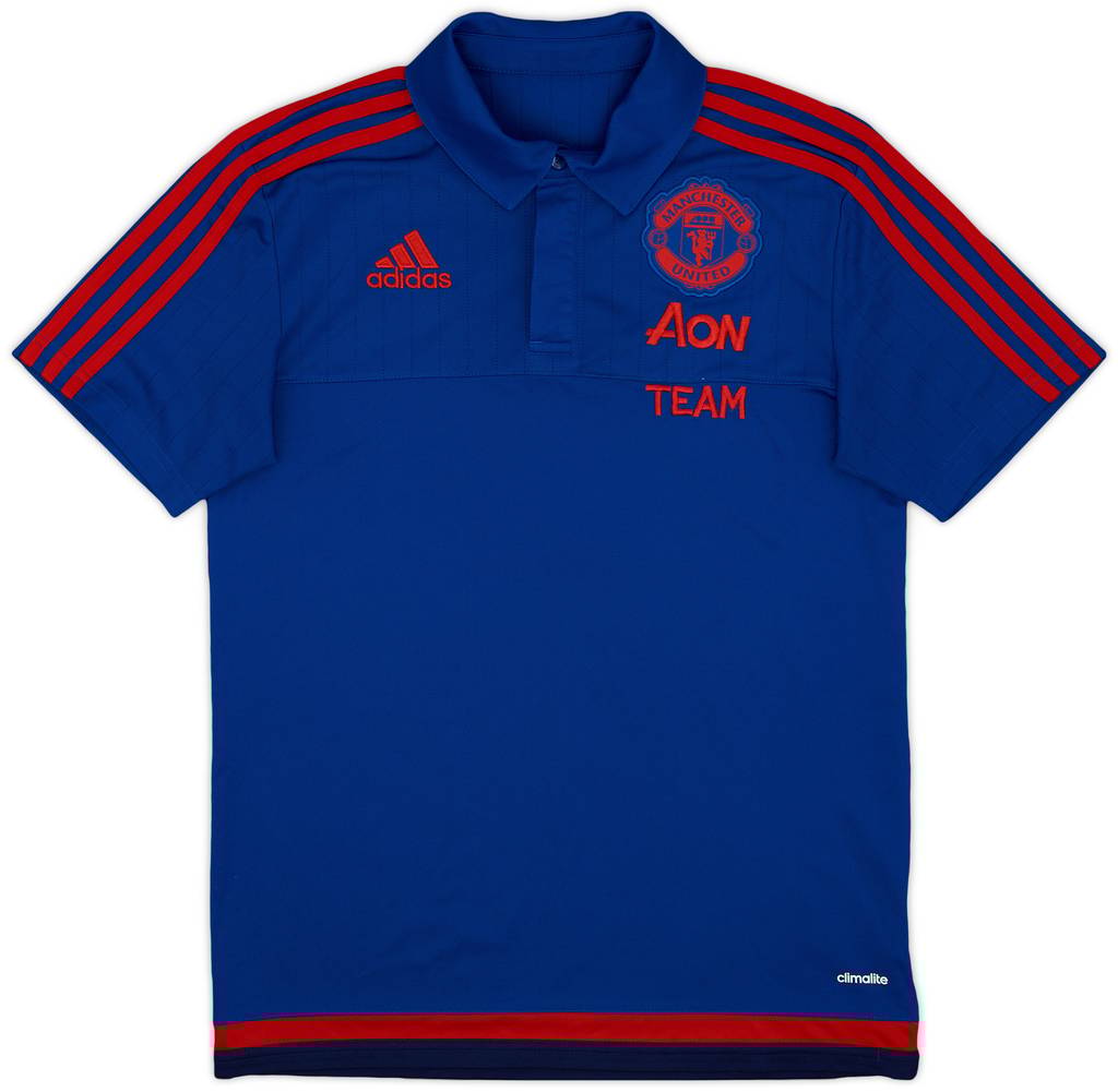 2015-16 Manchester United adidas Polo Shirt - 7/10 - (S)