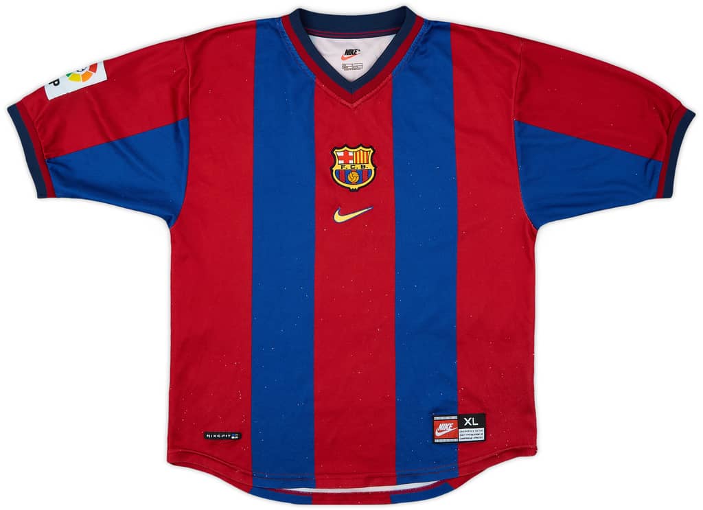1998-00 Barcelona Home Shirt Cocu #15 - 7/10 - (XL.Boys)