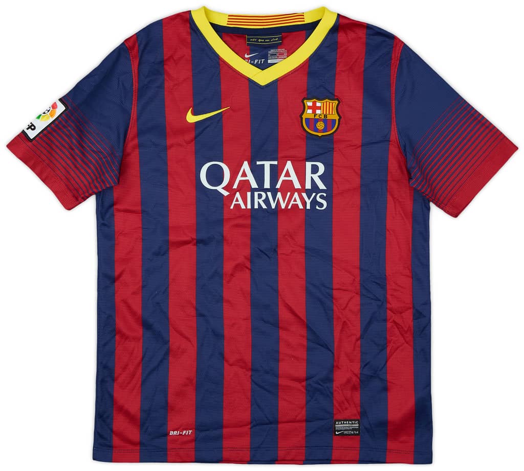 2013-14 Barcelona Home Shirt - 7/10 - (XL.Boys)