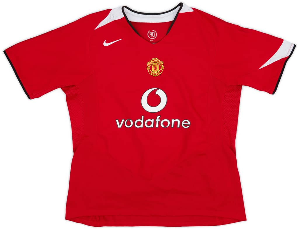 2004-06 Manchester United Home Shirt - 8/10 - (L.Boys)