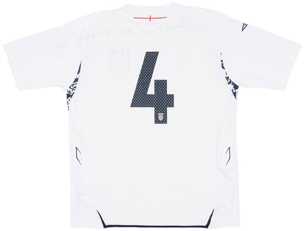 2007-09 England Home Shirt #4 - 9/10 - (XL)