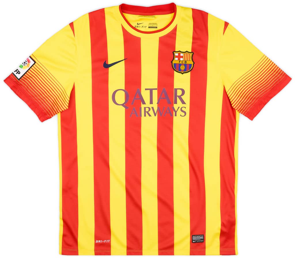 2013-14 Barcelona Away Shirt Jordi Alba #18 (L)