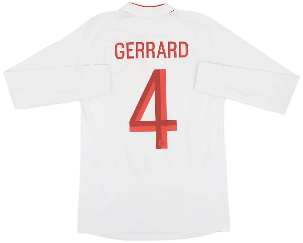 2012-13 England Home L/S Shirt Gerrard #4 - 6/10 - (S)